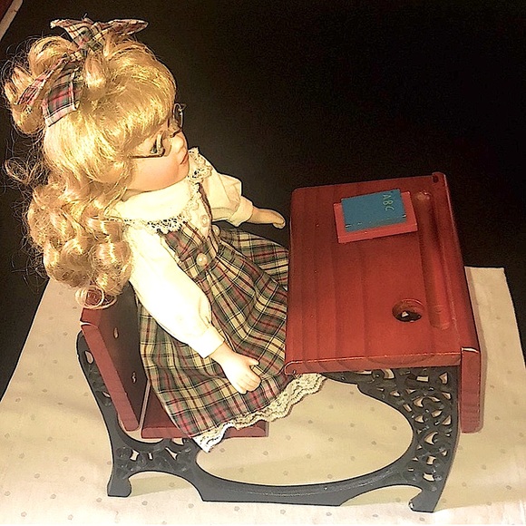 PORCELAIN DOLL “READY FOR SCHOOL DAYS” EUC - Picture 2 of 5
